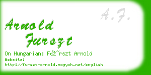 arnold furszt business card